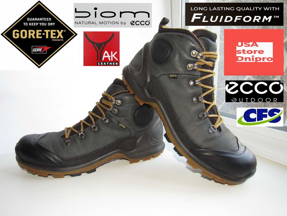 Мембранные, треккинговые ботинки Ecco Biom Terrain Akka Mid Plus Gore-Tex разм. 46-46.5 (30.5см)