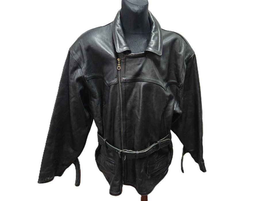Męska kurtka motocyklowa skórzana ramoneska roz. 3XL (1280)