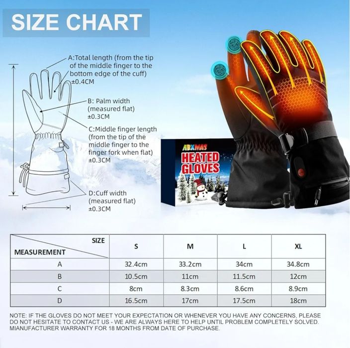 Rękawice Ogrzewane 7.4V 3200mAh – Idealne na Zimę