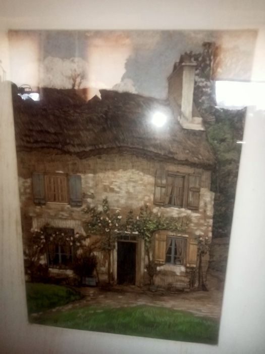 Obraz Gwasz pastel tempera akwarela Henri Dumont 1902r. Secesja. Orygi