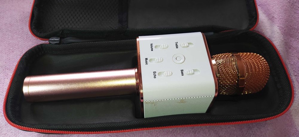 Беспроводная блютуз колонка, караоке микрофон, ПОД ЗАМЕНУ АККУМУЛЯТОР