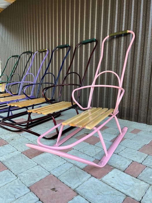 Санки дитячі Царські Українські дитячі сани з ручкою нові