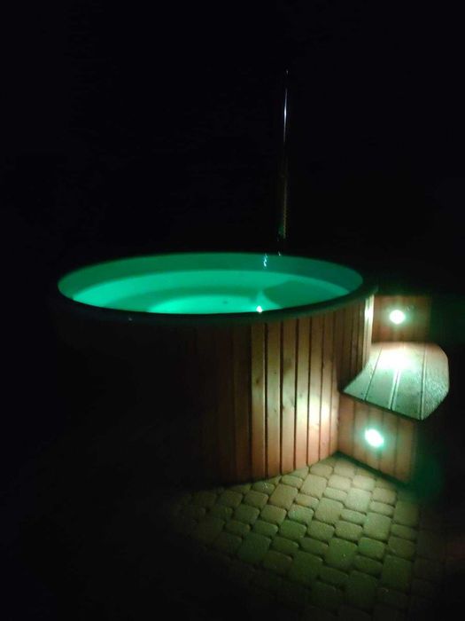 Duża balia do sauna ogrodowa jacuzzi basen LED pokrywa transportGRATIS
