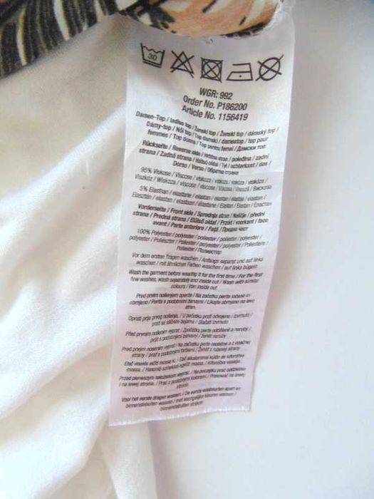 Joanna bluzka damska bez rękawków w liście M