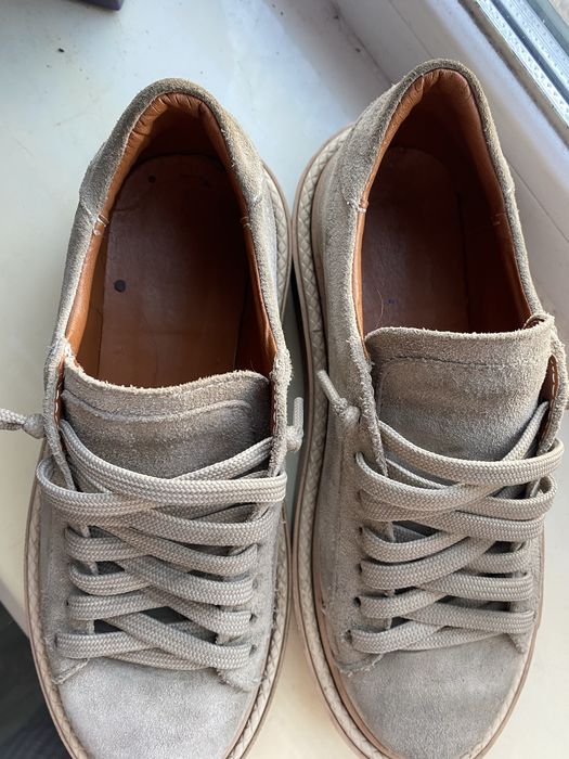 Кеди бежеві шкіряні (нубук)