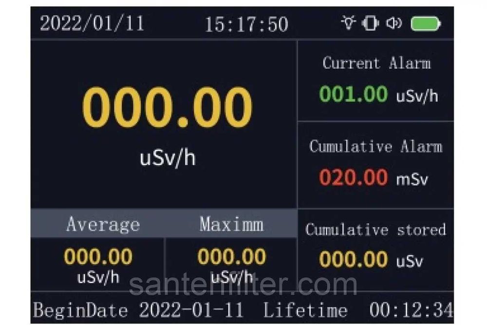 Дозиметр побутовий (укр.мова), лічильник Гейгера FNIRSI GC-01