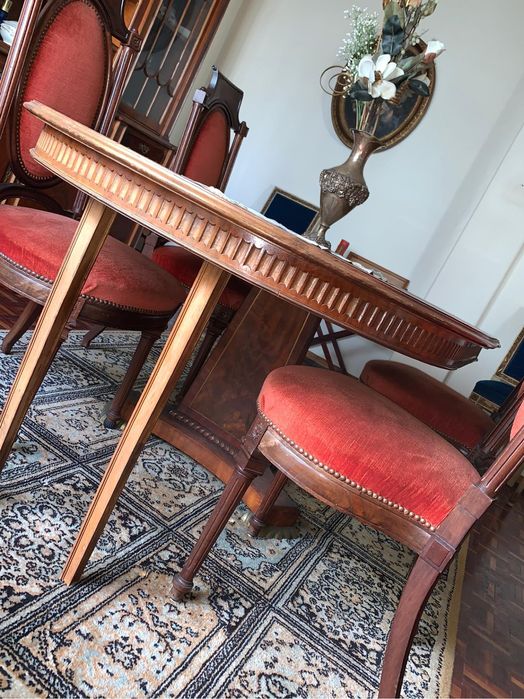 Mesa sala com 6 cadeiras