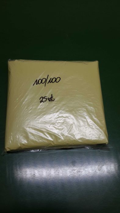 Worki foliowe na opony 100x100 białe żółte 25szt
