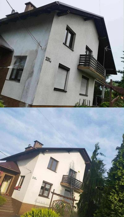 Mycie elewacji Mycie kostki brukowej Mycie dachu