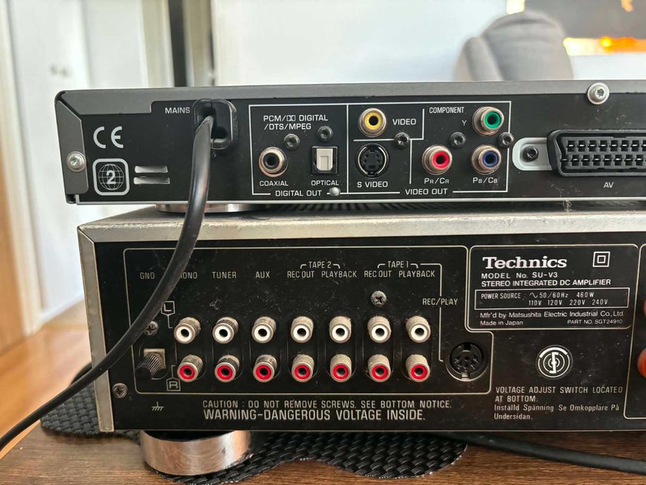 Wzmacniacz technics i cd Yamaha