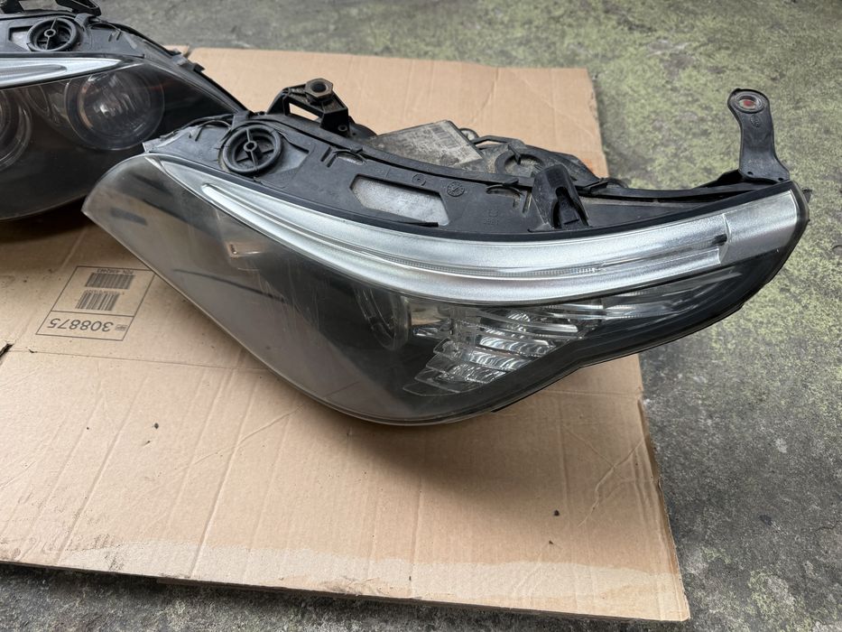 Lampy przod bmw e60 e61 europa komplet lewa prawa bixenon skretny lci lift doswietlanie zakretow