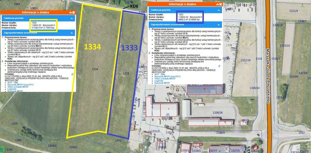 Na sprzedaż działka inwestycyjna położona w Jaśle, obręb Brzyszczki II