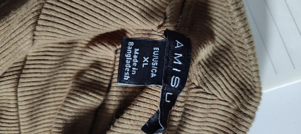 XL amidu golf khaki prążek półgolf