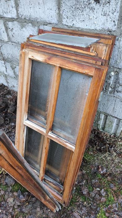 Okna drewniane z demontażu