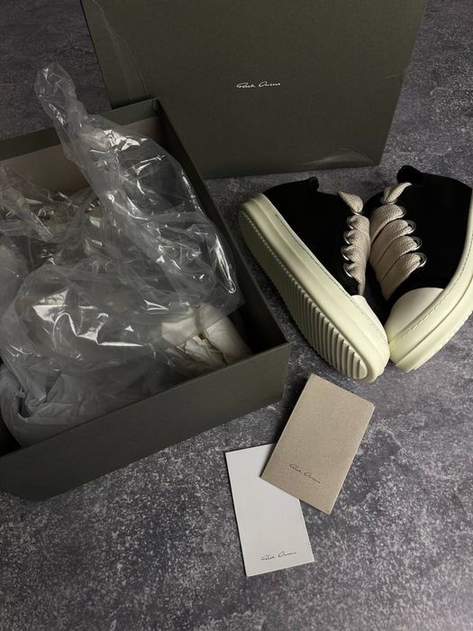 Rick Owens Ramones leather черные кожаные шкіряні чорні 42 43 44 кеди