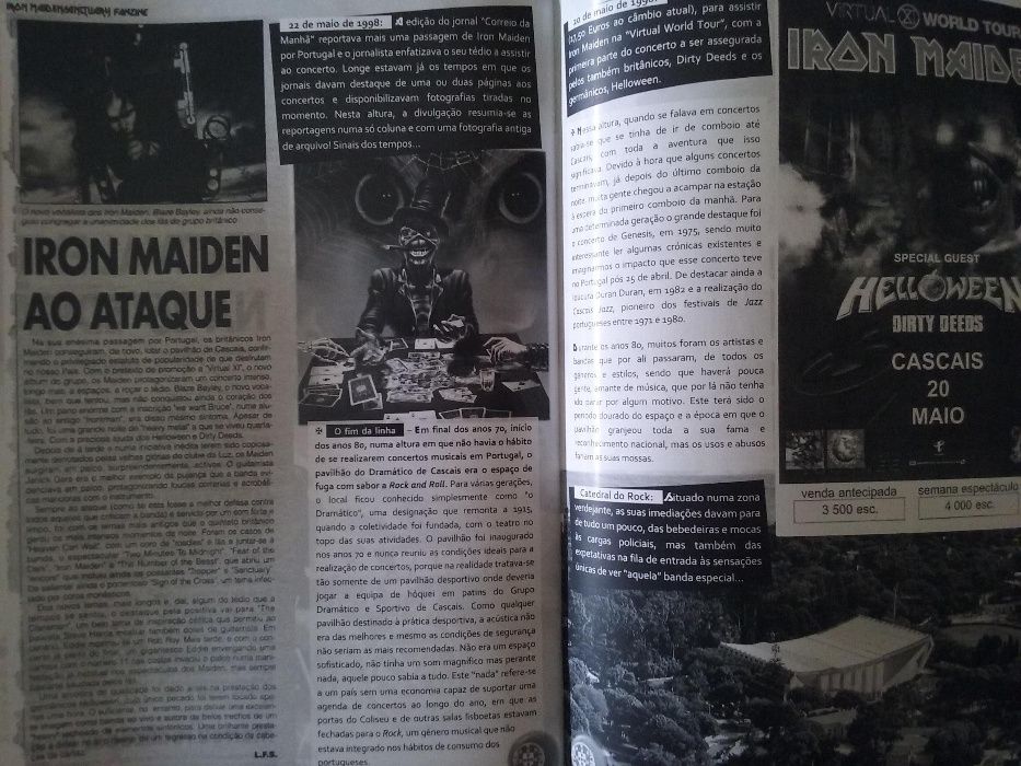 Iron Maiden 40 páginas Sanctuary Fanzine Nº 42 Revista