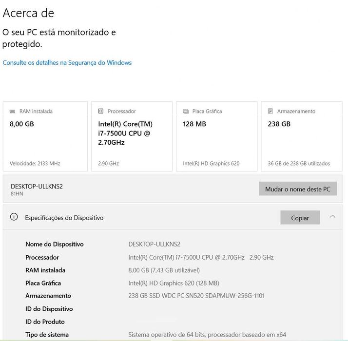 Portátil Lenovo V130 (i7 8GB 256GB SSD 15'')