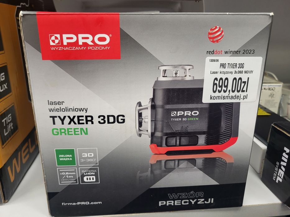 Laser krzyżowy 3x360 PRO TYXER 3DG NOWY! Komis Madej Gorlice
