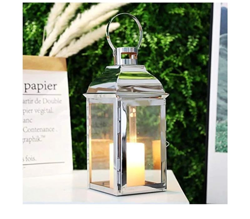 JHY DESIGN Latarnie dekoracyjne, 12,5" 38 cm wysokie latarnie na świec