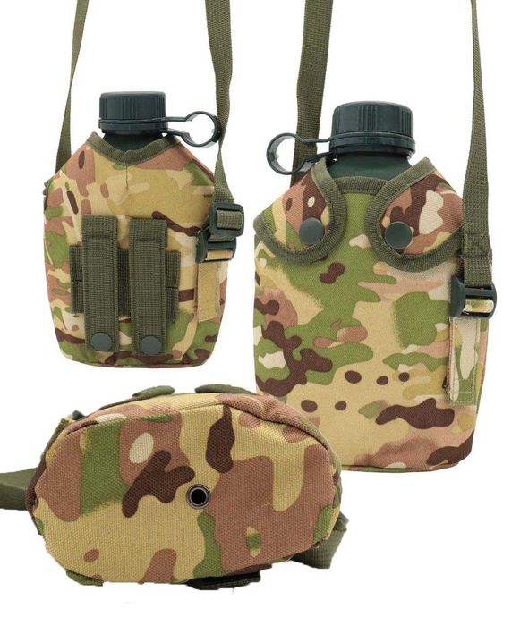 Фляга армійська в чохлі військова тактична для води (Мультикам) 1л