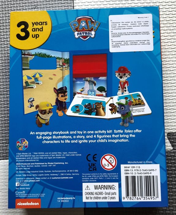 Paw Patrol Tattle Tales książeczka z figurkami po angielsku