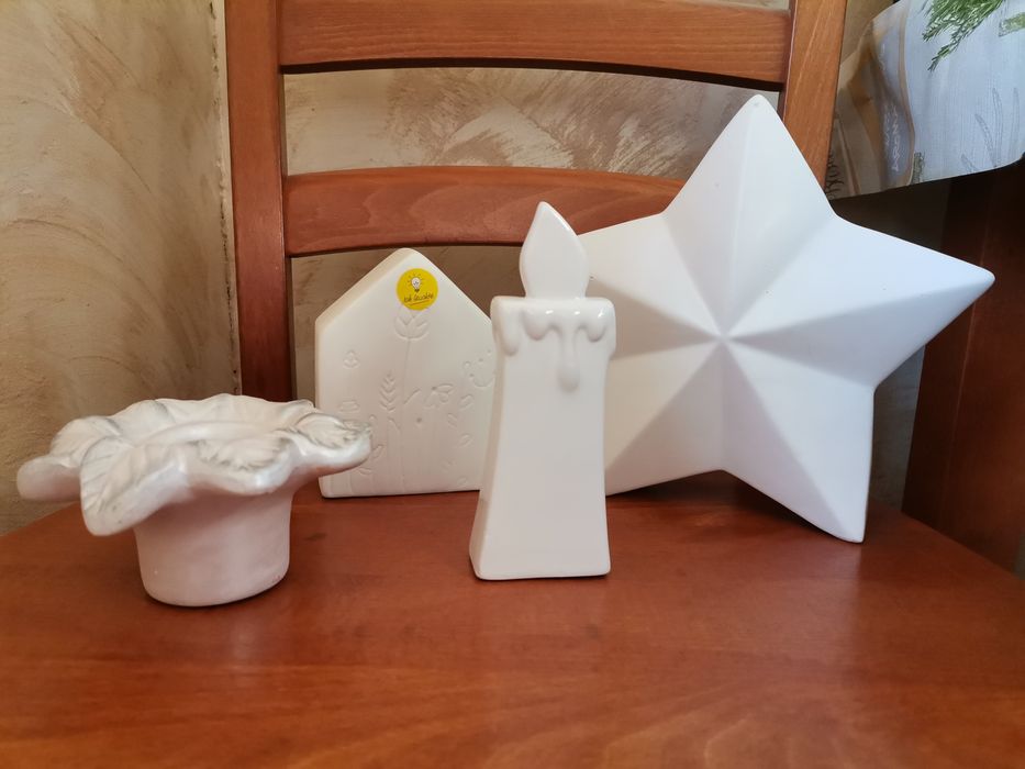 Ceramiczne ozdoby - 4 sztuki