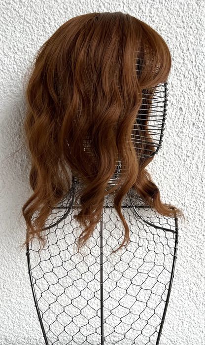 Premium Ultra włosy doczepiane, rudy, topper, tupet, fale 572.