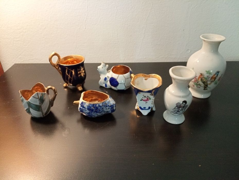 7 miniaturas porcelana	antigas mas em excelente estado