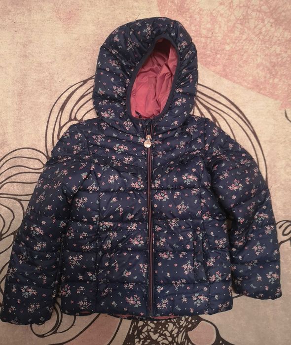 Kurtka wiosna jesień granat pikowana 116 dla dziewczynki