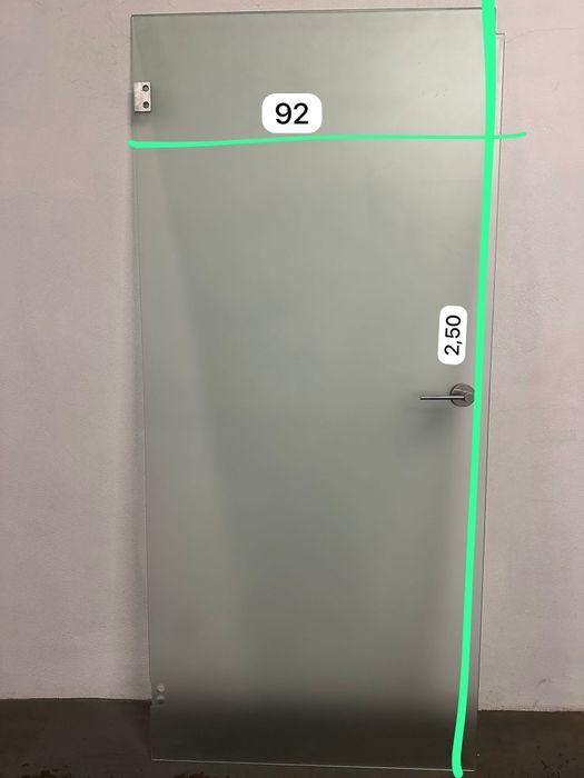 Porta de vidro temperado