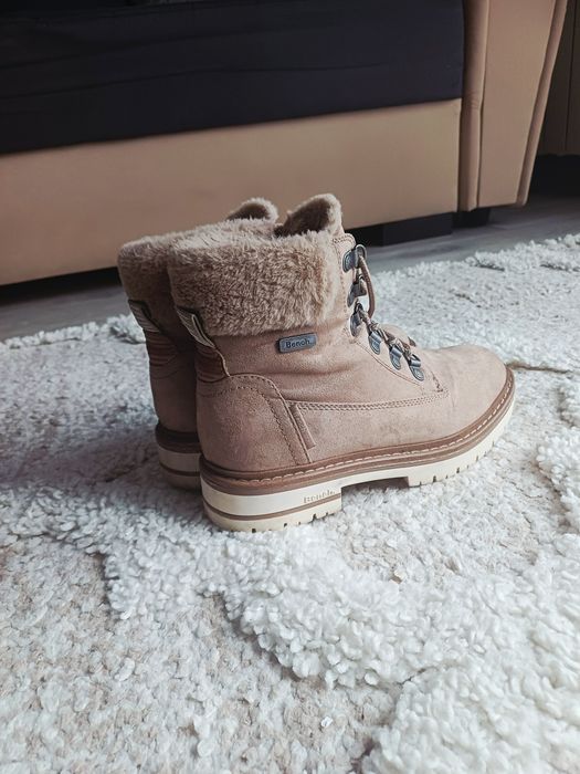 Buty damskie zimowe 36 trapery botki śniegowce z futerkiem wodoodporne