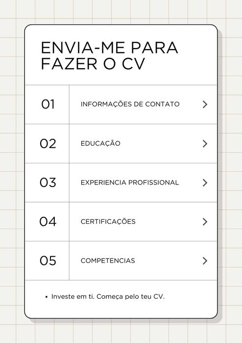 Sem entrevistas? Currículo Profissional por 10€ | 24h | ATS + LinkedIn