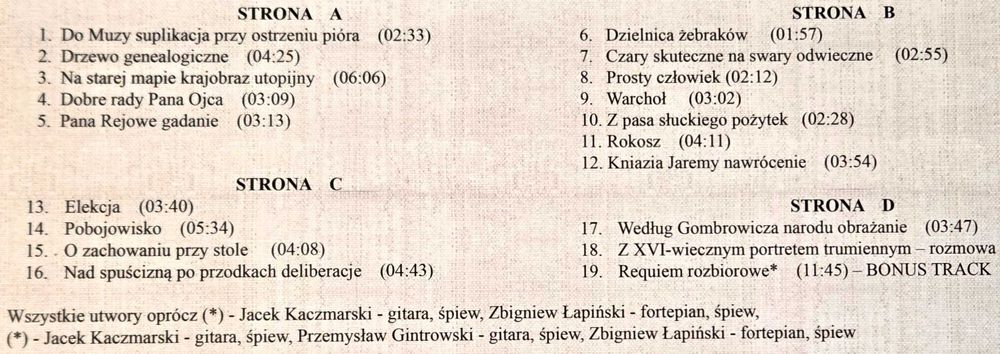 Jacek Kaczmarski - Sarmatia