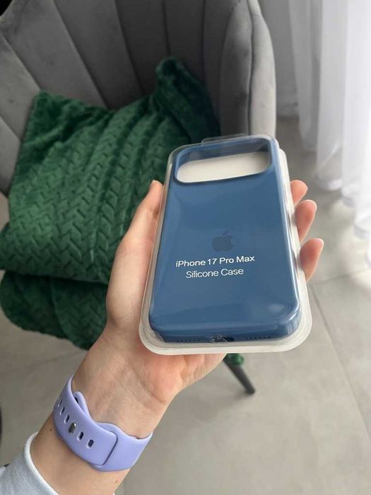 Case iPhone 17 Pro Max etui silikonowe nowe blue plecki
