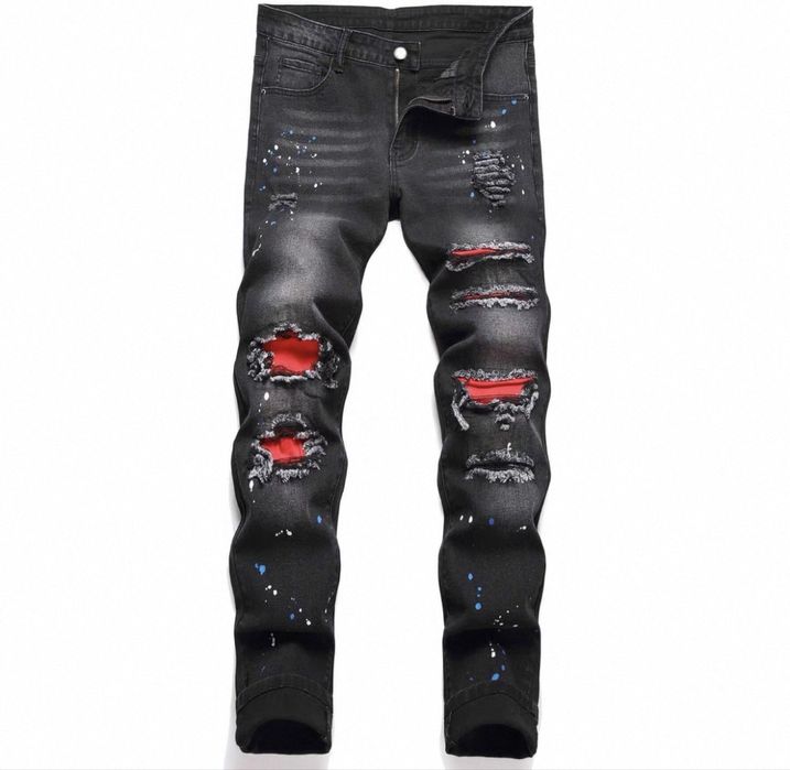 Джинсы slim fit drip drill