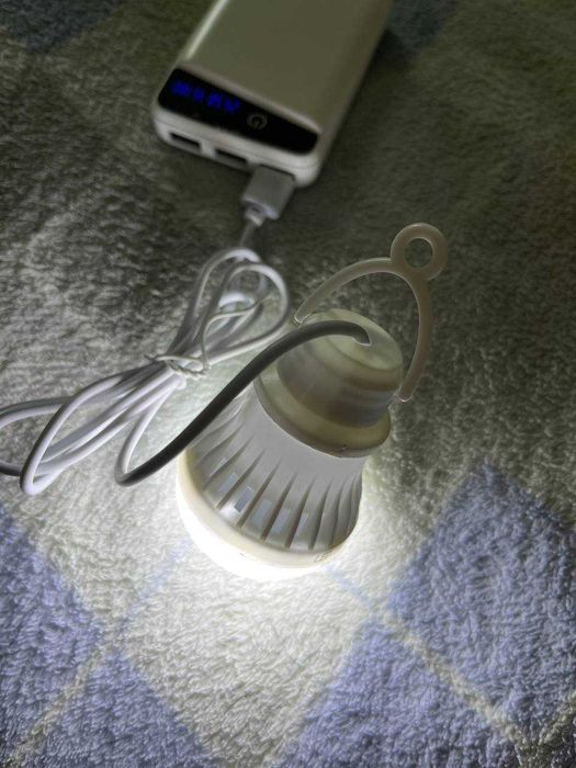 Лед лампа від повербанку зі шнуром