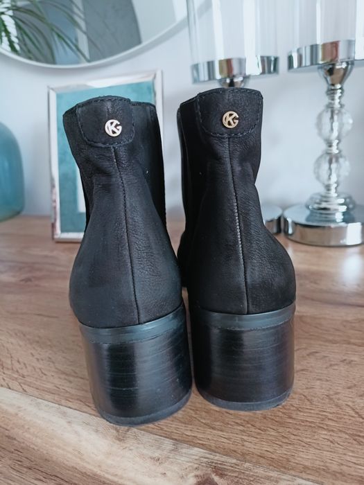 Botki Kurt geiger 41 czarne skórzane