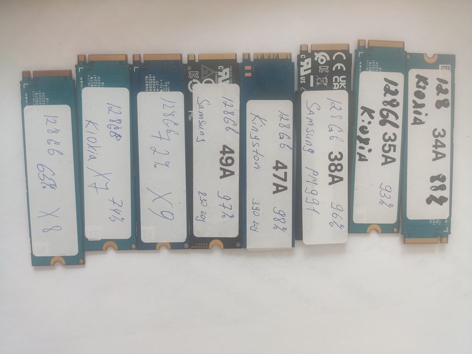 SSD m2 NVME 128 Гб, 250Gb 480Gb 1 tb Samsung Hunix Toshiba, є перехідники до комп'ютера PCI e та  оперативна пам'ять RAM