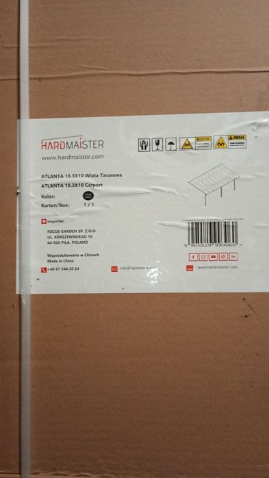 Pergola , Wiata tarasowa przyścienna 5,5m×3m