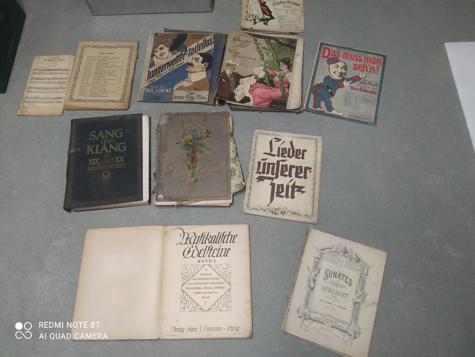 Stare nuty fortepian