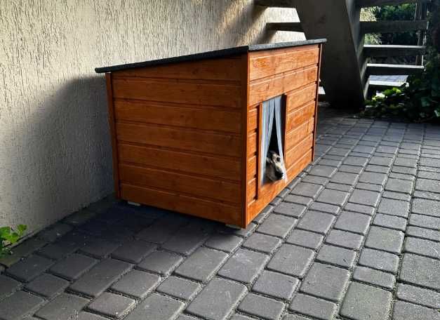 Nowa Buda Ocieplana z 6 Stron XXL Dla PSA na Zimę Otwierany Dach - FV