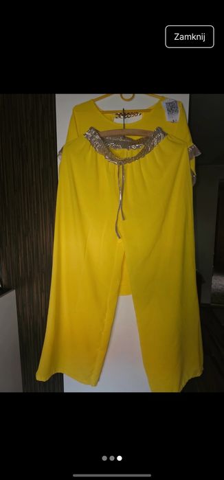 Komplet piękny żółty