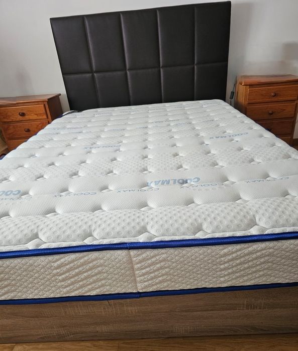 Cama casal somier, cabeceira,colchão