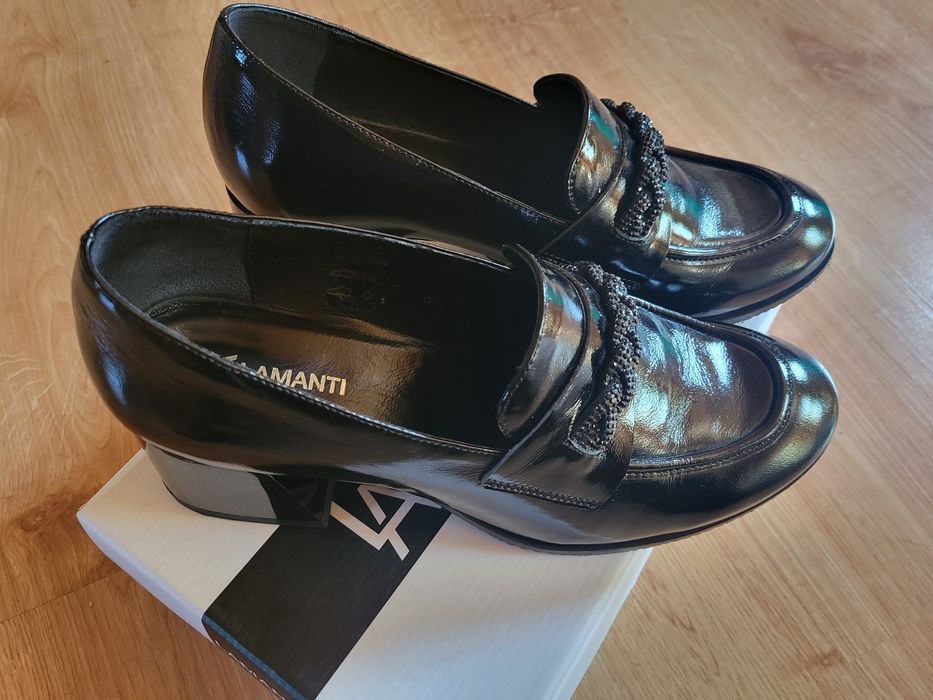 Półbuty Lamanti 974 Czarny lakier 41 okazja