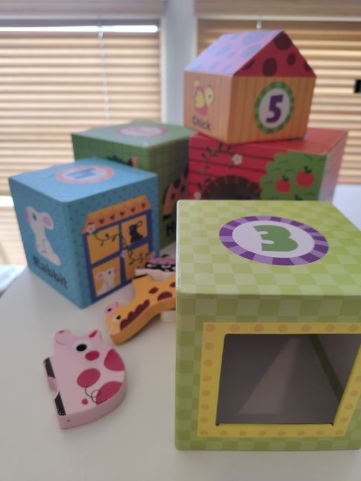 Розвивальна іграшка пірамида кубики Tookytoy Ферма