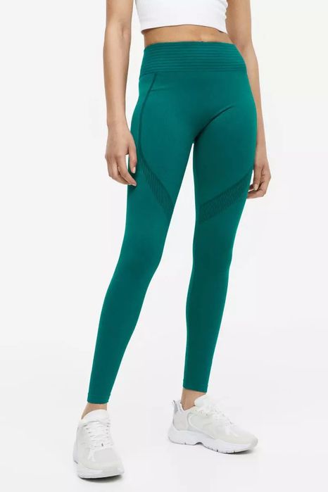H&M S DryMove leginsy sportowe push up bezszwowe na siłownię