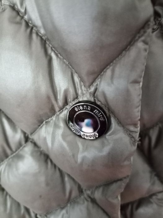 Parka leve Elena Miró cinza chumbo NOVA