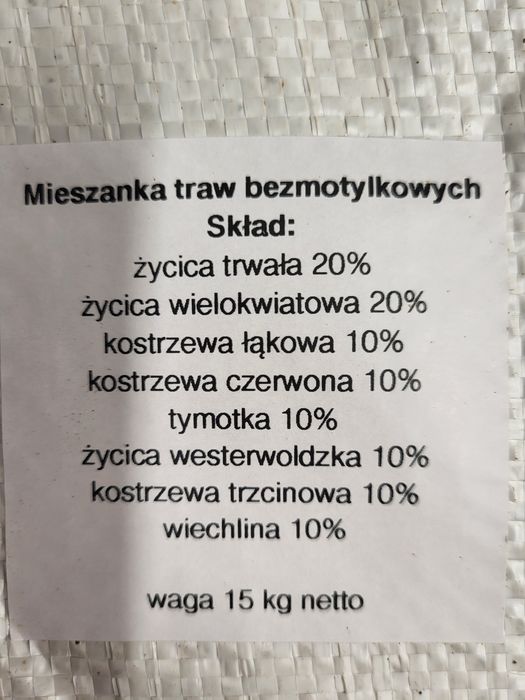 Mieszanka Łąkowa. Koniczyna lucerna Nasiona Trawa Mieszanka kurier