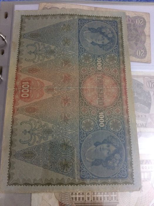 AUSTRIA, 1 Nota de 1000 Kronen de 2 de Janeiro de 1902 Áustria Ocupada