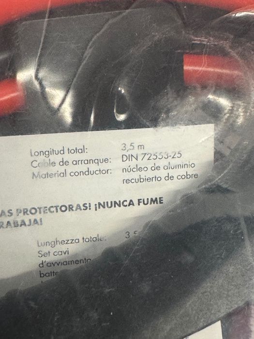 Cabos de bateria 3.5m de qualidade, novos